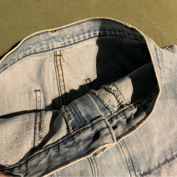 Vintage 90s Jeans Cargo Tapered High Waist Blue 30 - Picture 5 of 10